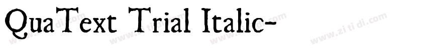 QuaText Trial Italic字体转换